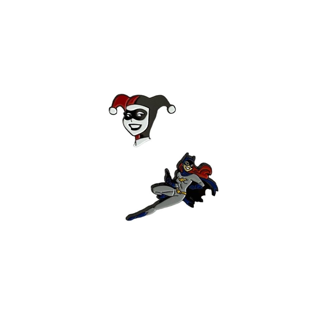 DC Comics Harley Quinn and Batgirl Enamel Metal Pins